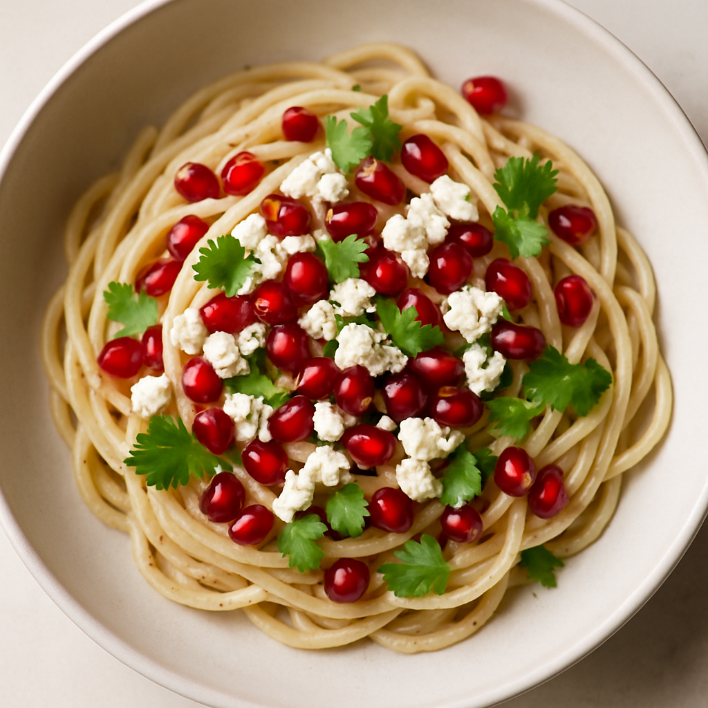 Pomegranate and Goat's Cheese Pasta