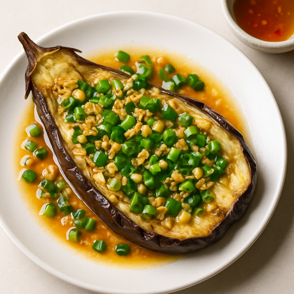 Cà Nướng (Grilled Eggplant with Garlic and Scallions)