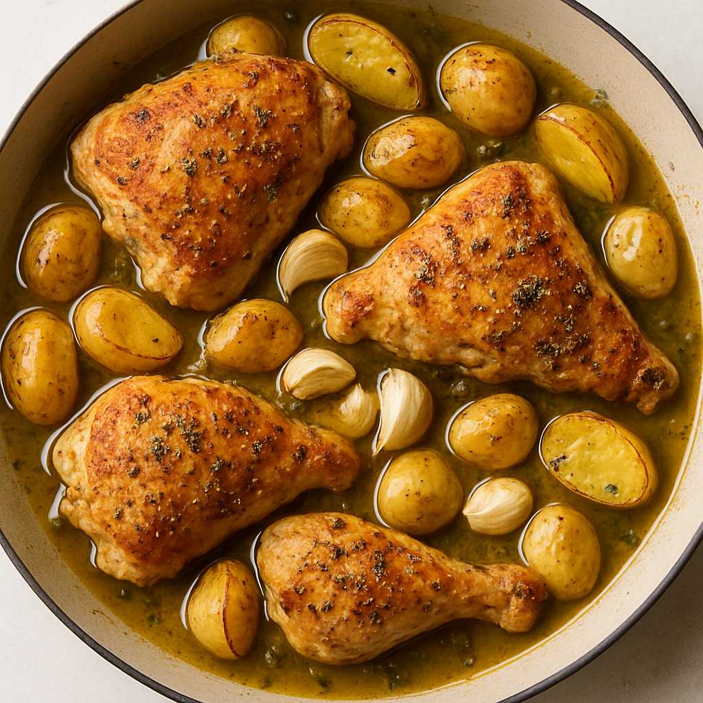 Pollo a la Vesuviana