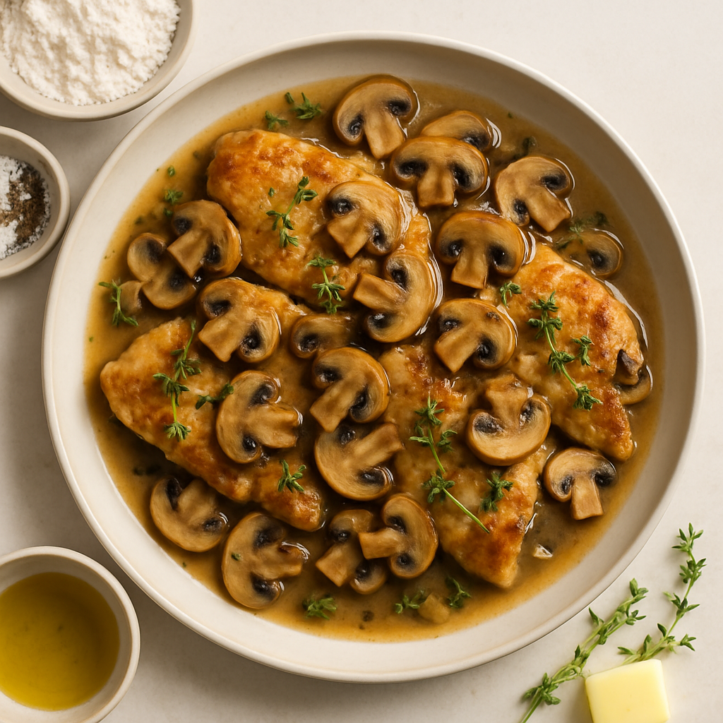 Pan-Seared Chicken with Mushrooms and Thyme