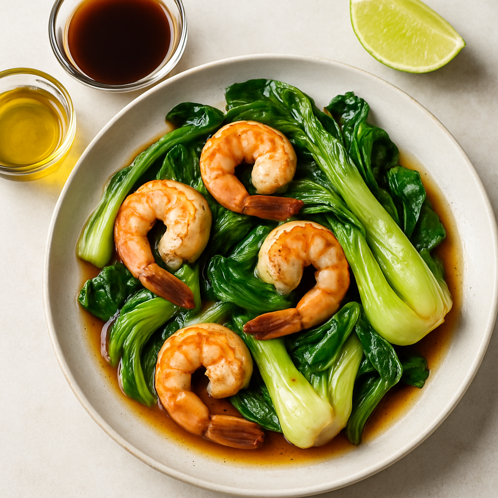 Jumbo Shrimp with Bok Choy