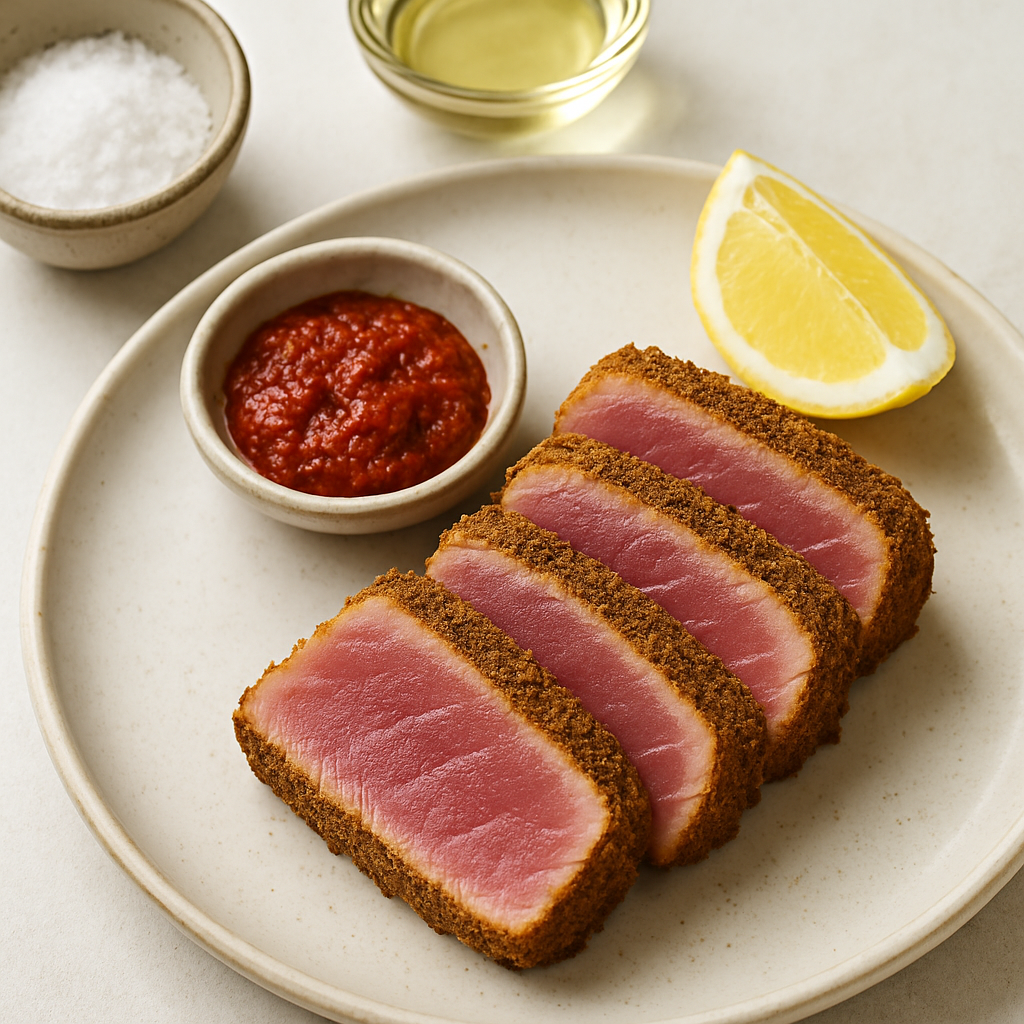 Francés en un Flash: Atún Seared Raro Sazonado Marroquí
