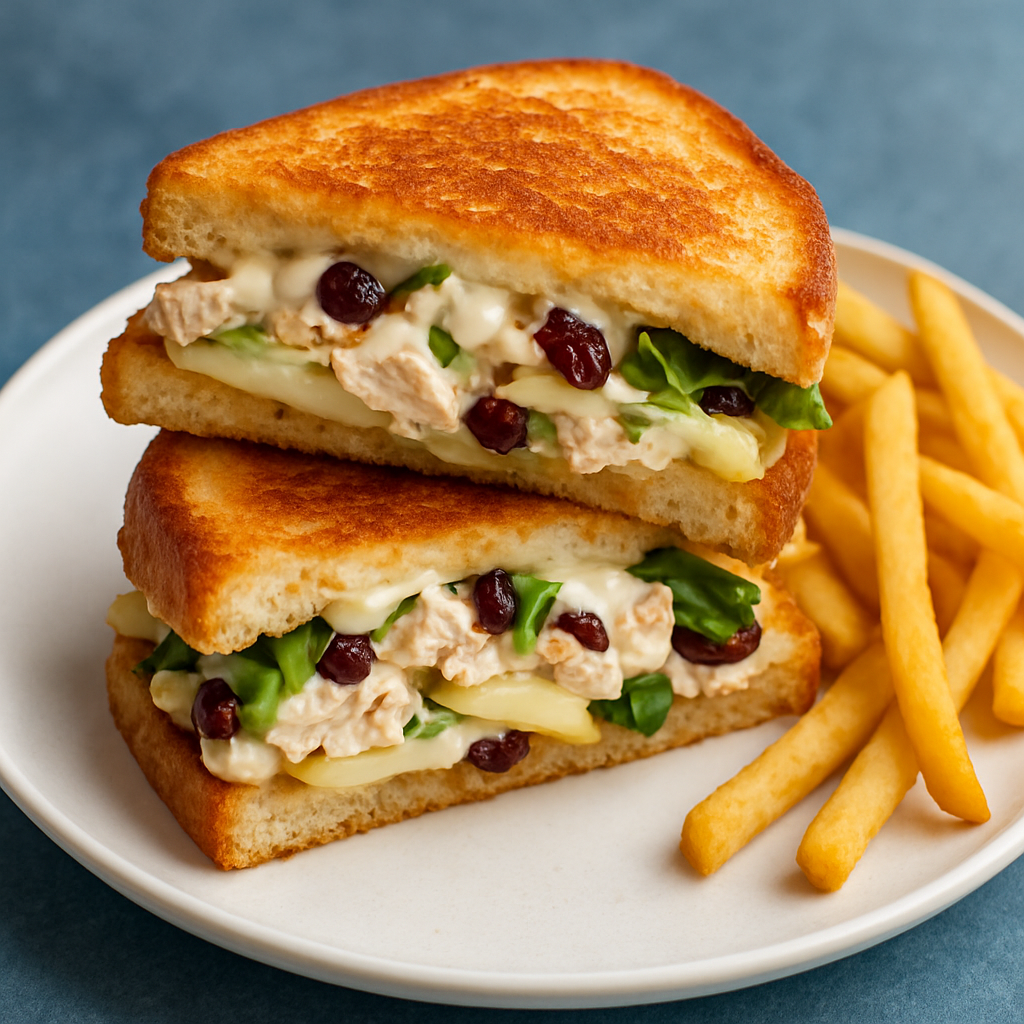 Chicken, Pear and Brie Grilled Cheese Sandwich
