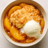 Coconut Peach Cobbler