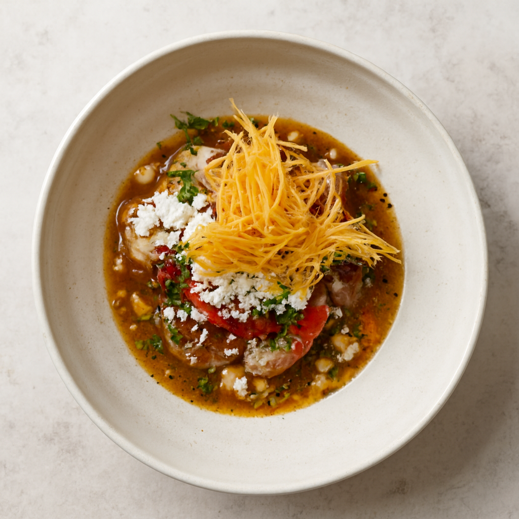 Saganaki-Inspired Shrimp Ceviche