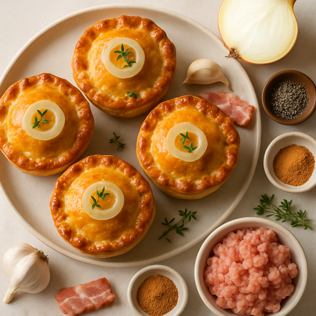 Pickled Onion Pork Pies