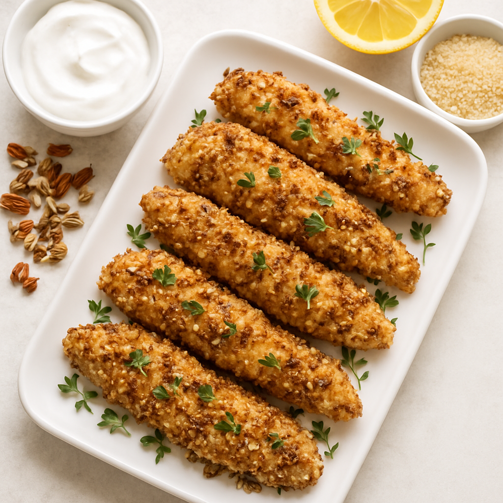 Pechugas de Pollo Horneadas con Nueces y Tomillo