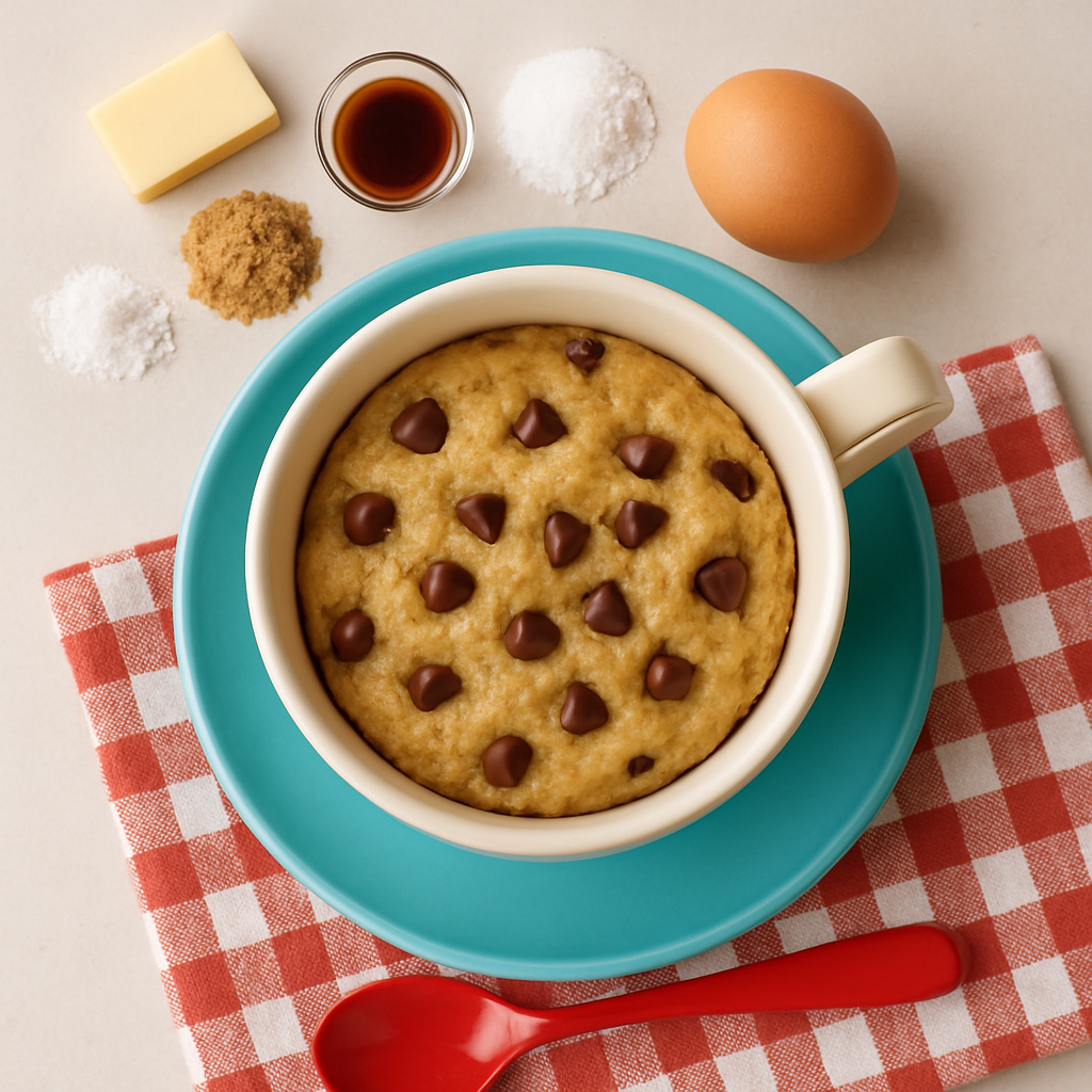 Galleta de Chispas de Chocolate sin Gluten en una Taza