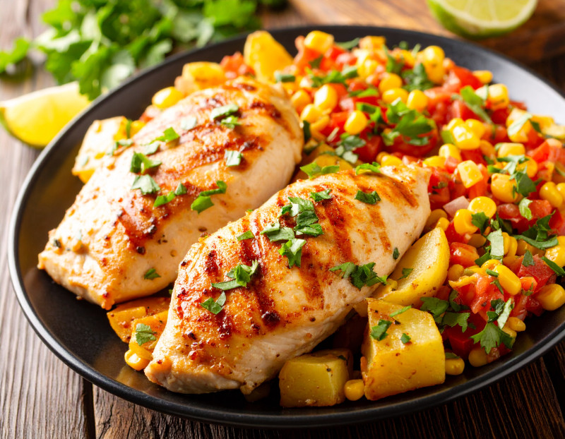 Pollo y Papas en una Sartén