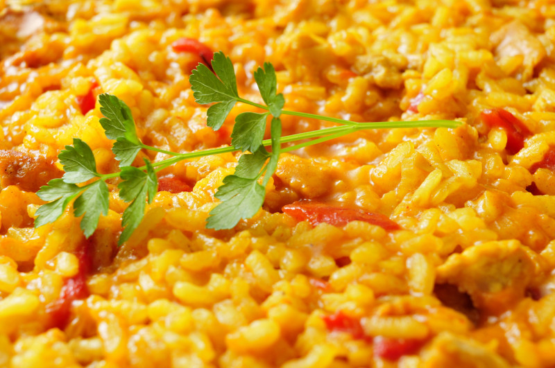 Arroz con Tacos en Una Sartén
