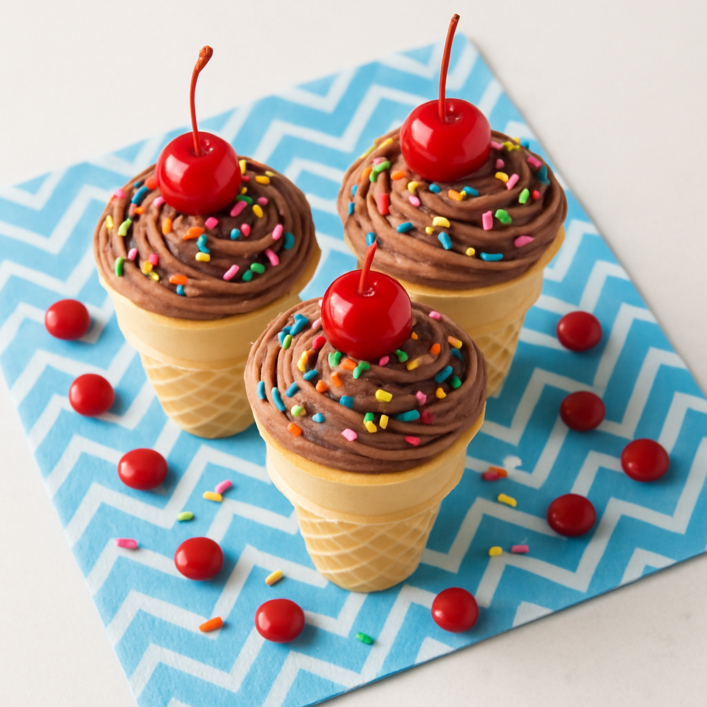 Ice Cream Cone Cupcakes for the Best Birthday Party Ever