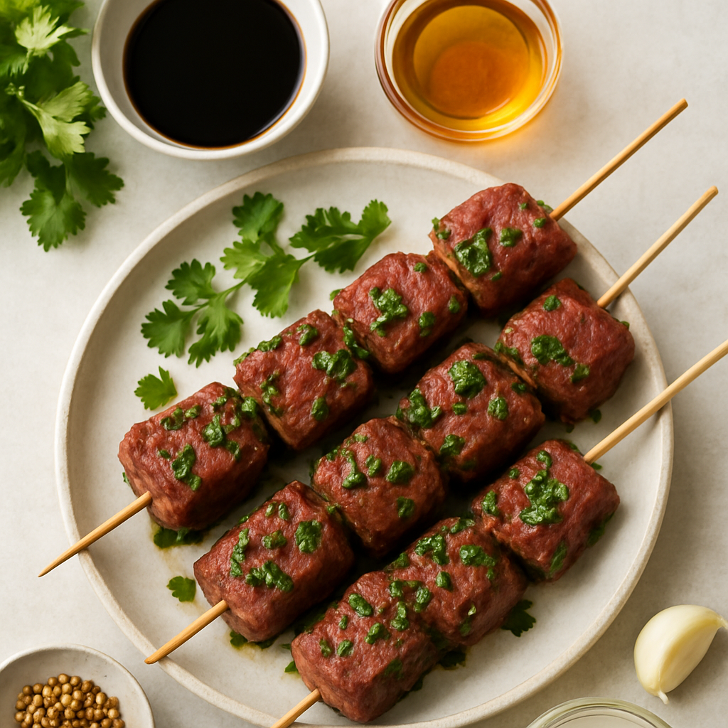 Pinchos de Carne Asiáticos Kaboom