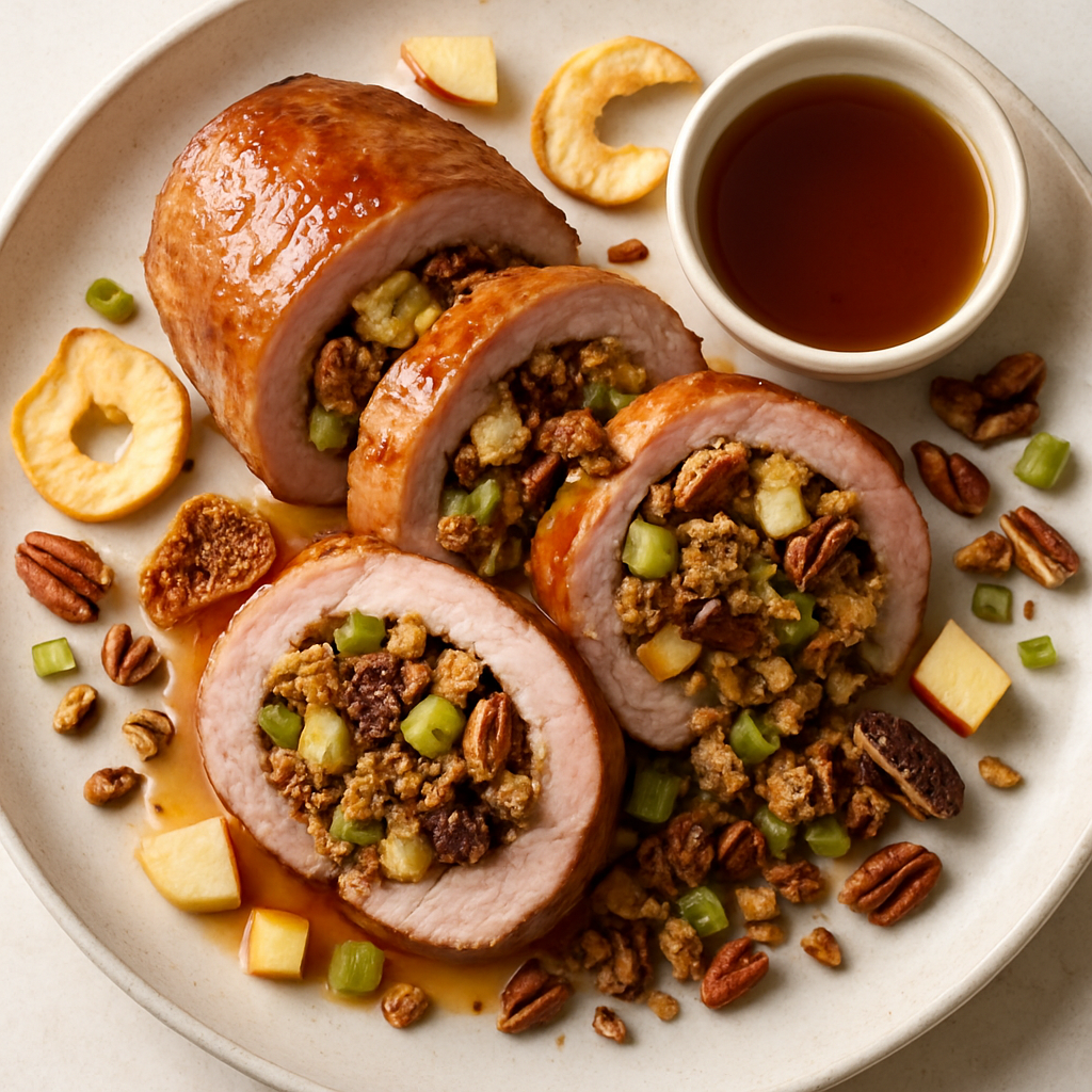 Maple-Glazed Stuffed Pork Tenderloin