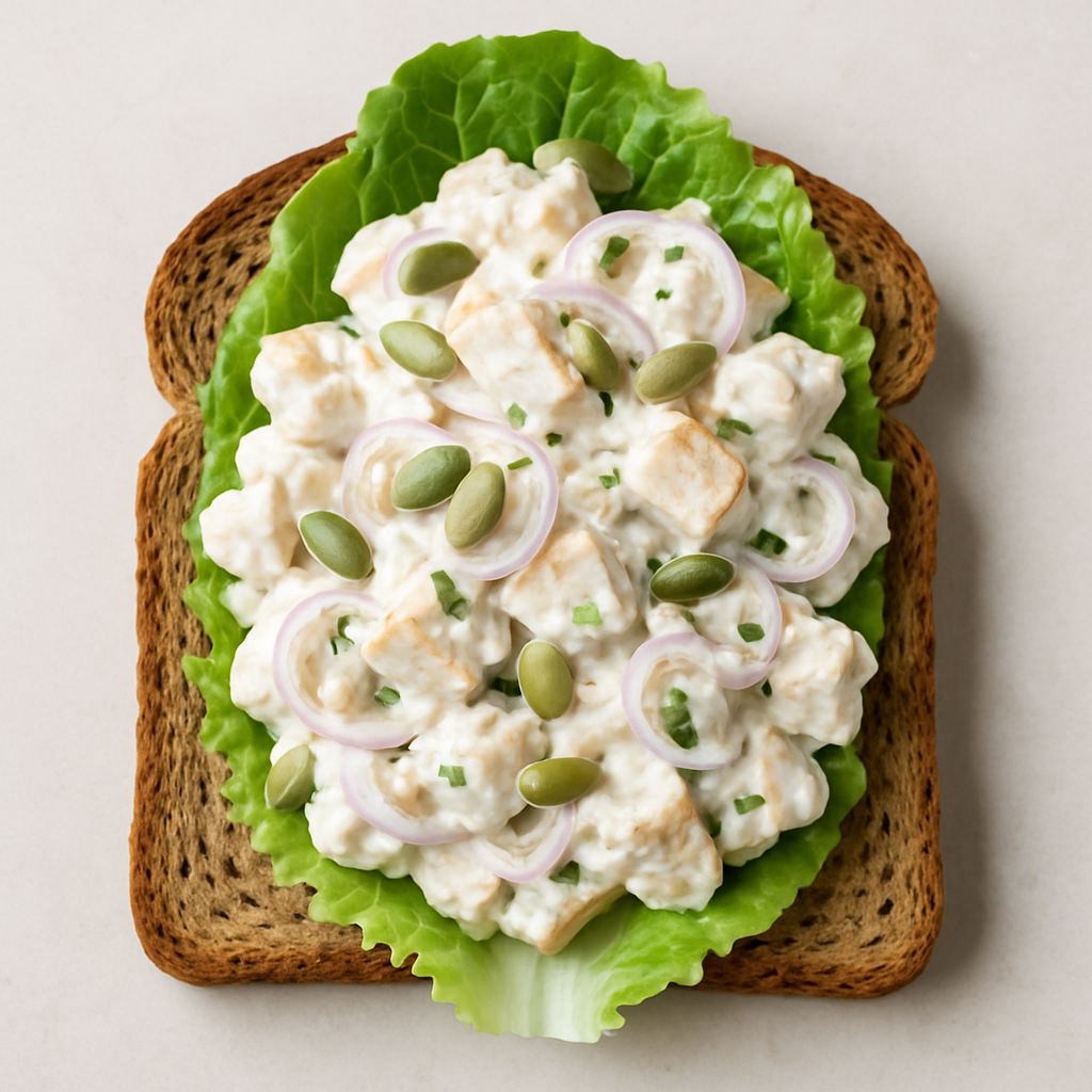 Open-Faced Chicken Salad Sandwich