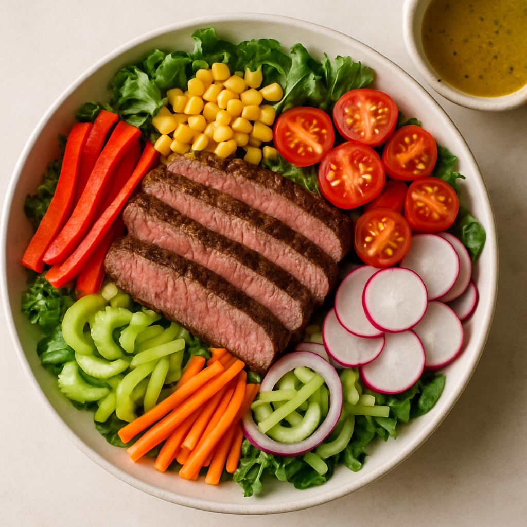 Southwest Steak Salad with Honey Lime Dressing