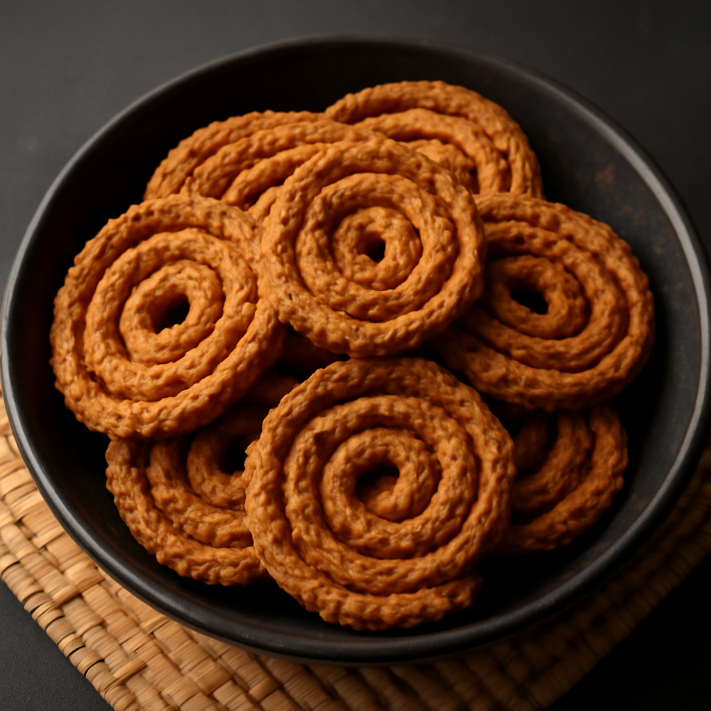 Chakli – Bocadillo en Espiral Indio Crujiente
