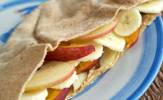 Peachy Peanut Butter Pita Pockets