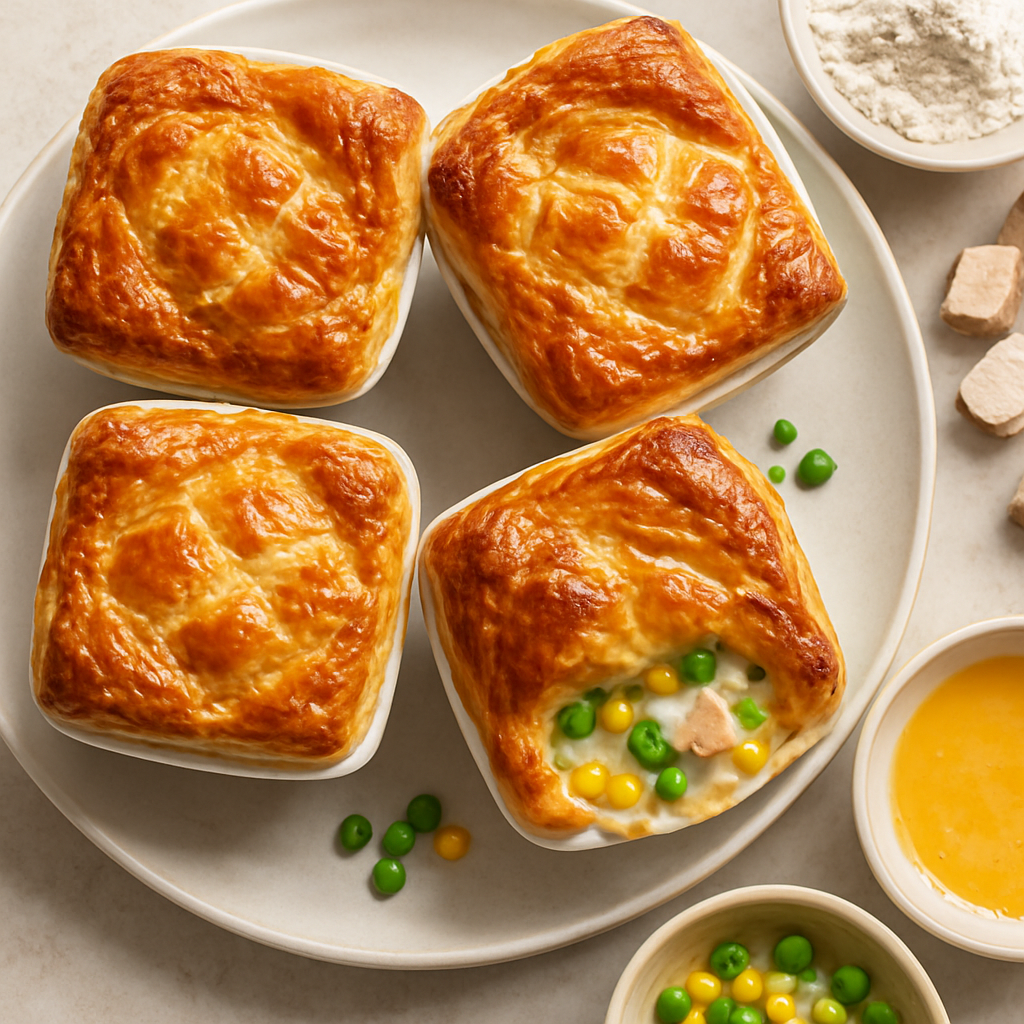 Tartas de Pollo y Maíz Dulce