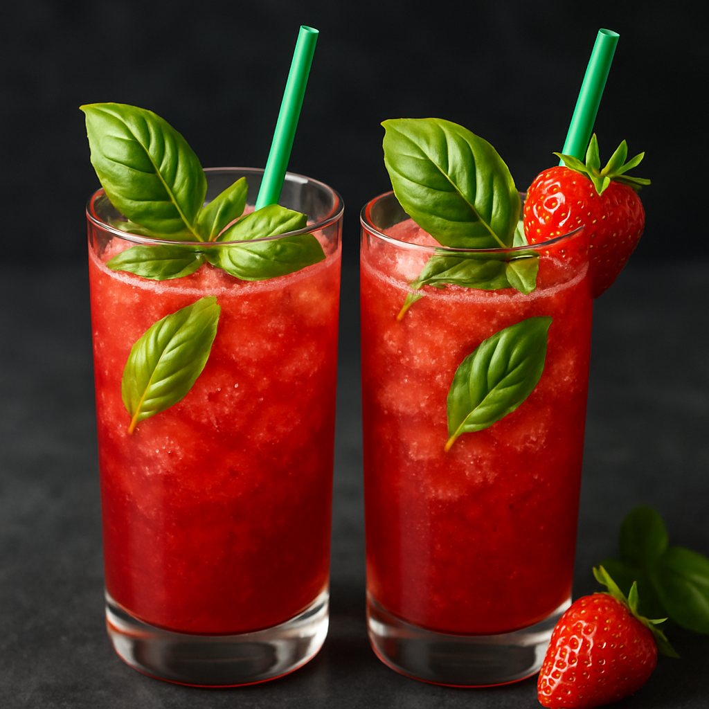 Daiquiri de Fresa y Albahaca