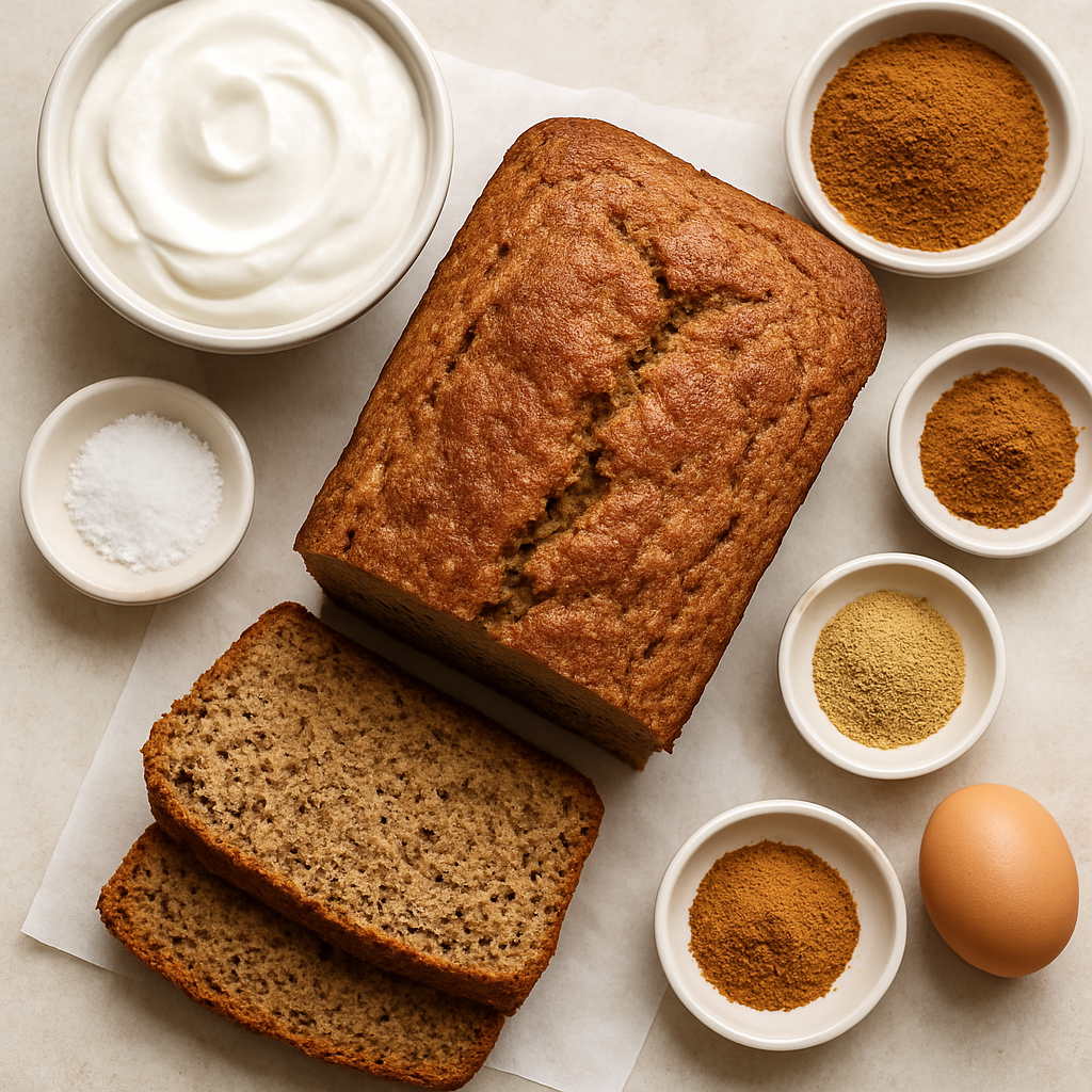 Pan de Yogur Griego y Compota de Manzana Especiado