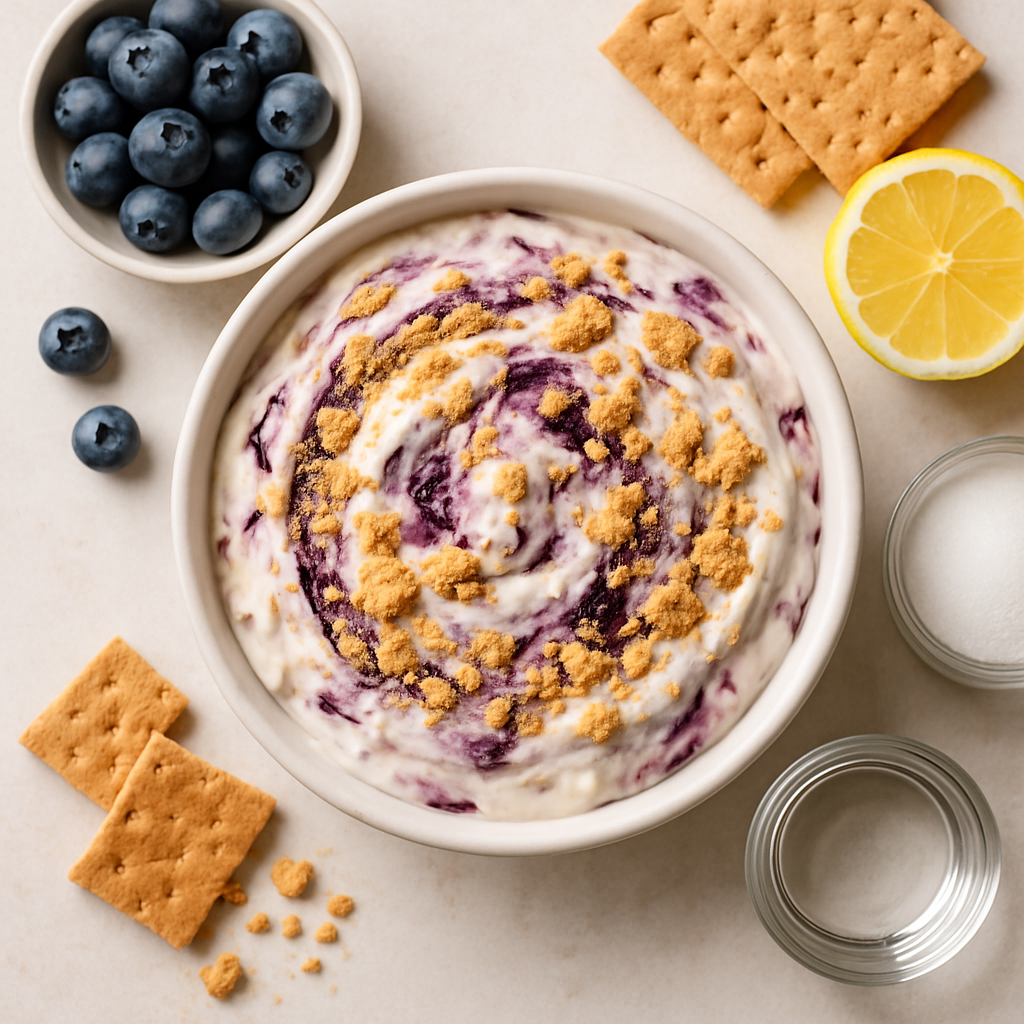 Yogur Griego Congelado con Arándanos y Galletas Graham