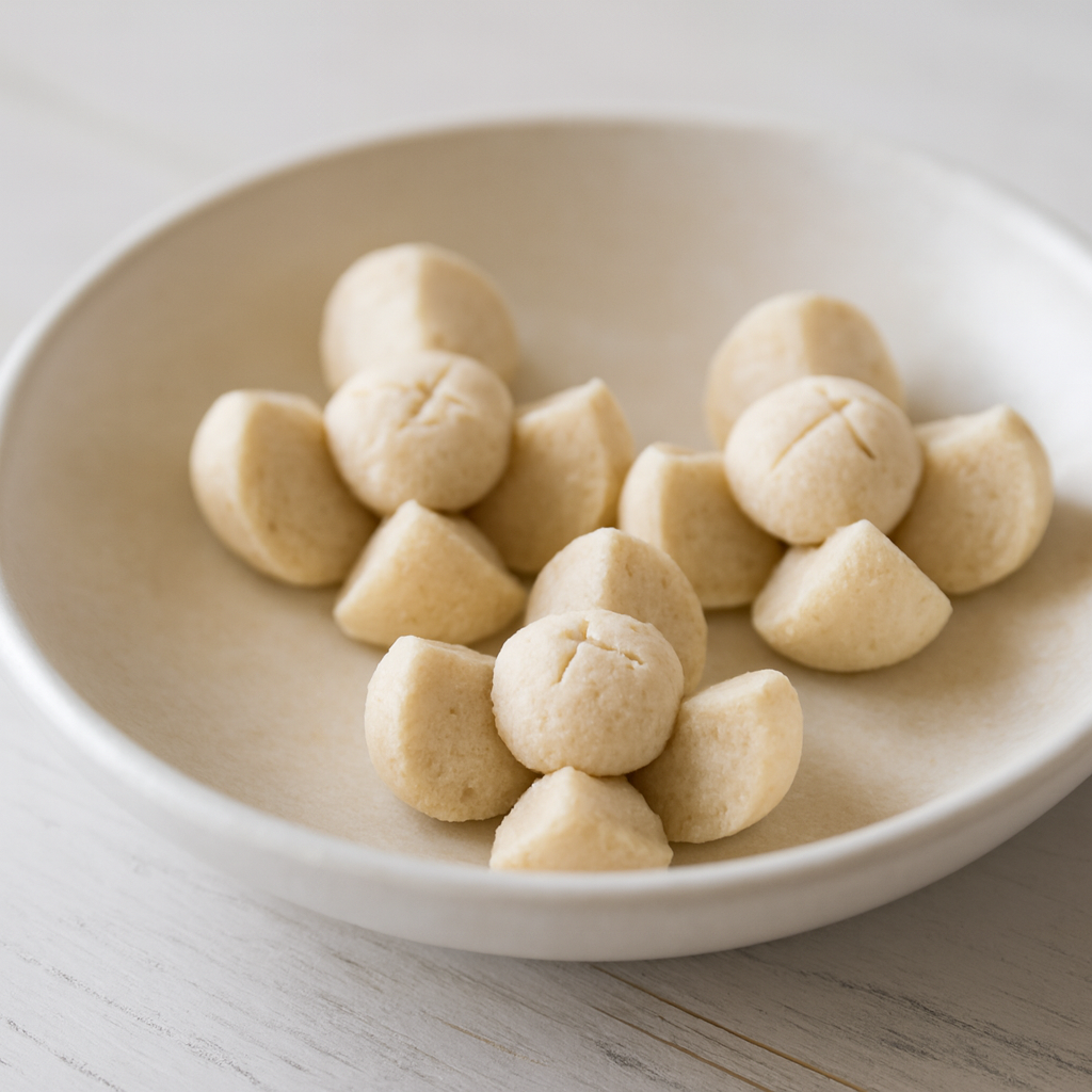 Thai Shortbread Cookies (Khanom Kleeb Lamduan)