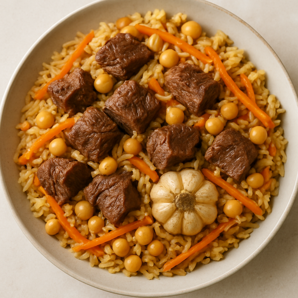 Beef Plov with Chickpeas