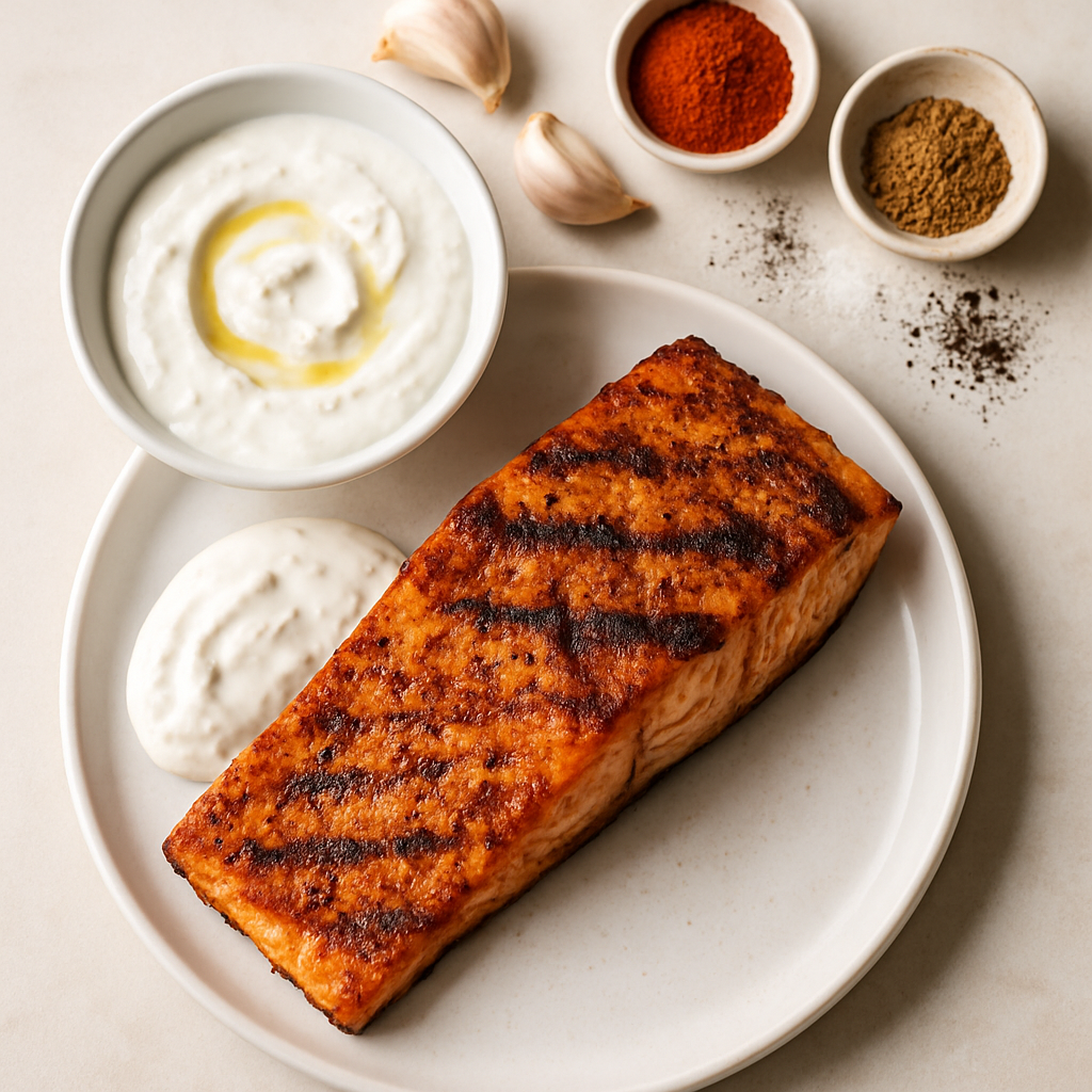 Grilled Salmon With North African Flavors