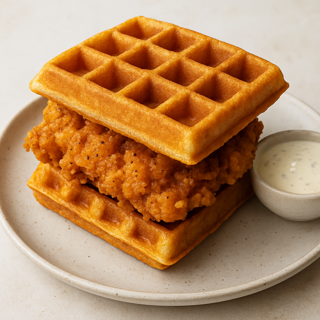 Fried Chicken Waffle Sandwich