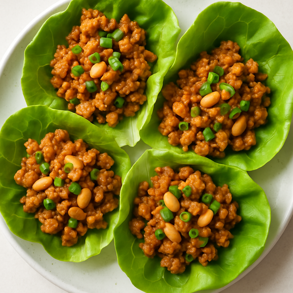 Kung Pao Chicken Lettuce Wraps