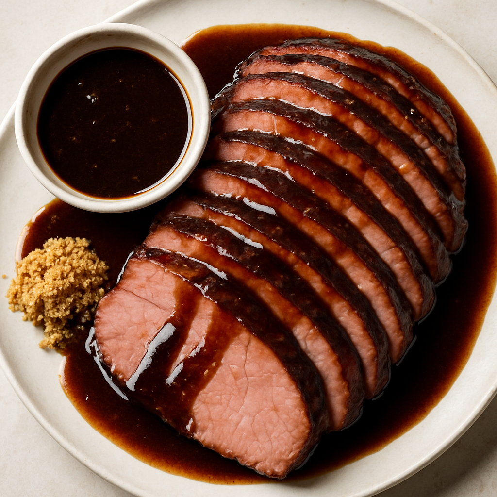 Sous Vide City Ham With Balsamic Brown Sugar Glaze
