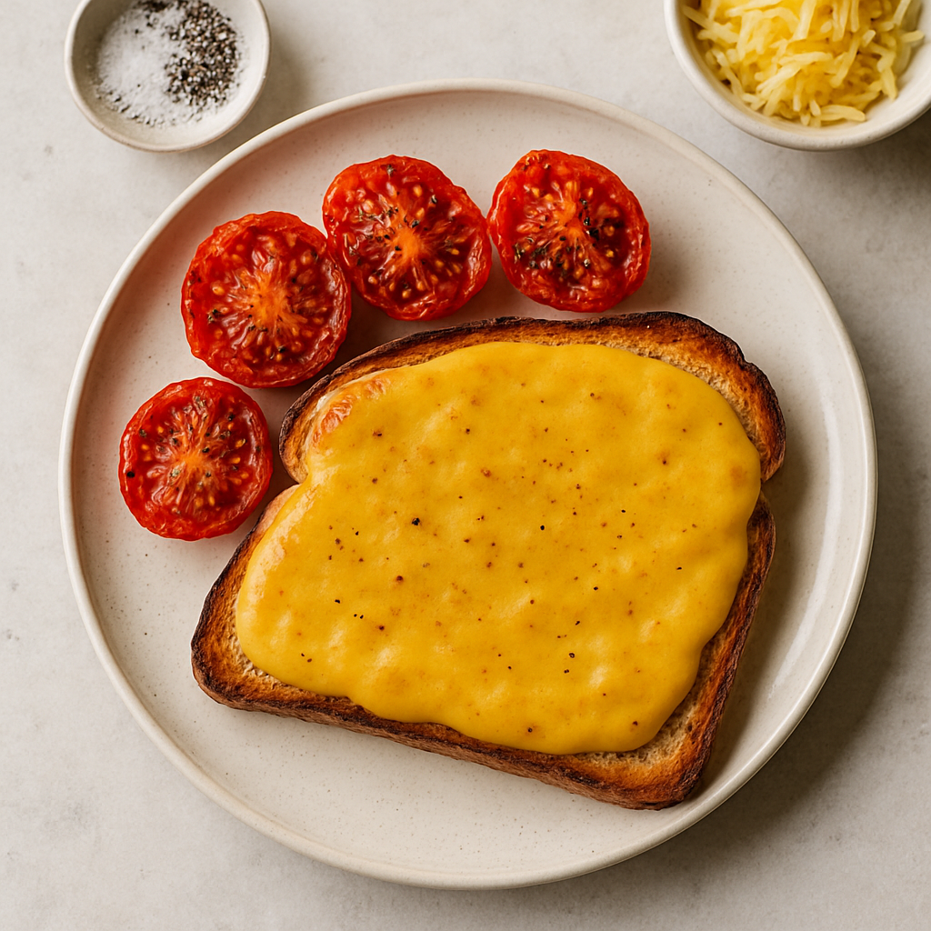 Rarebit Galés con Tomates Asados