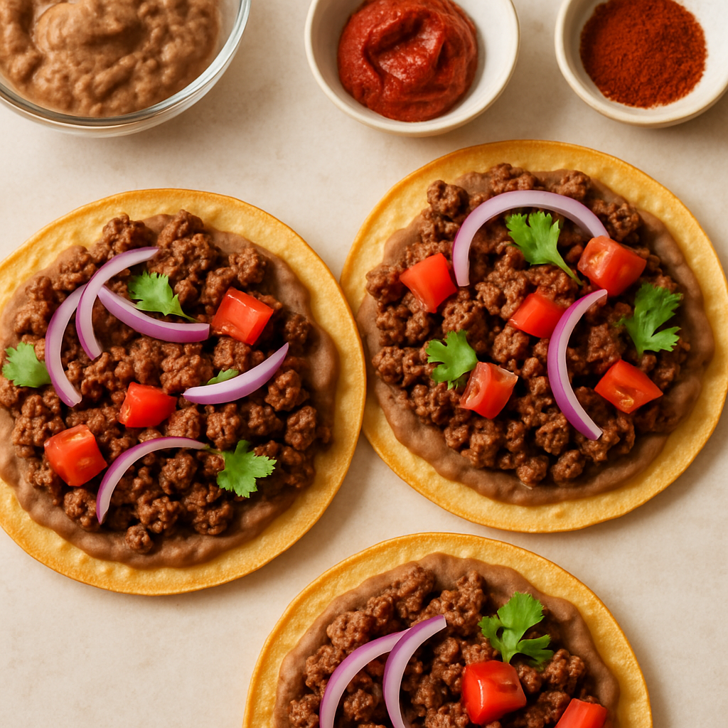 Tostadas de Carne Molida