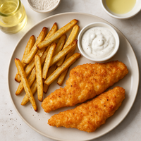 Lightened-Up Fish and Chips