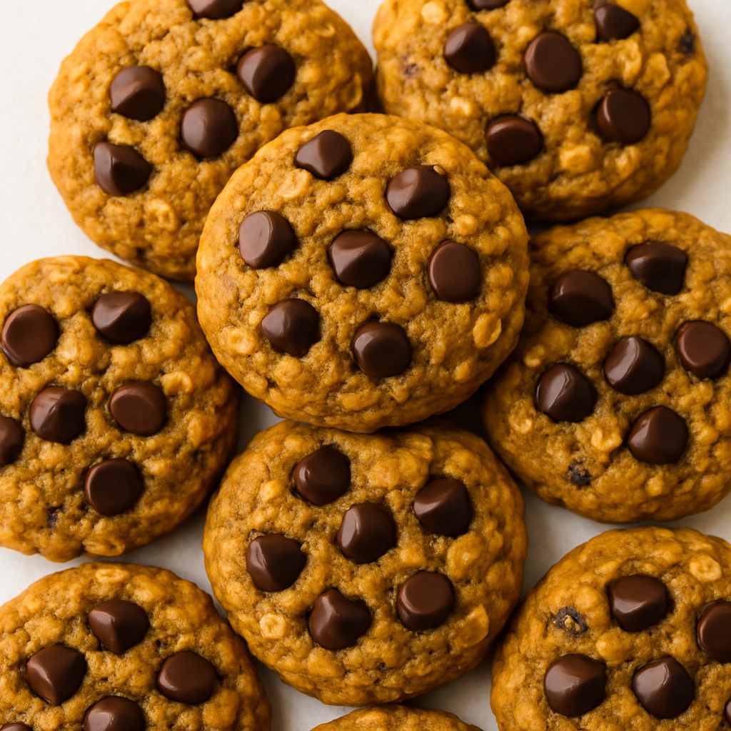 Pumpkin-Oat Chocolate Chip Cookies