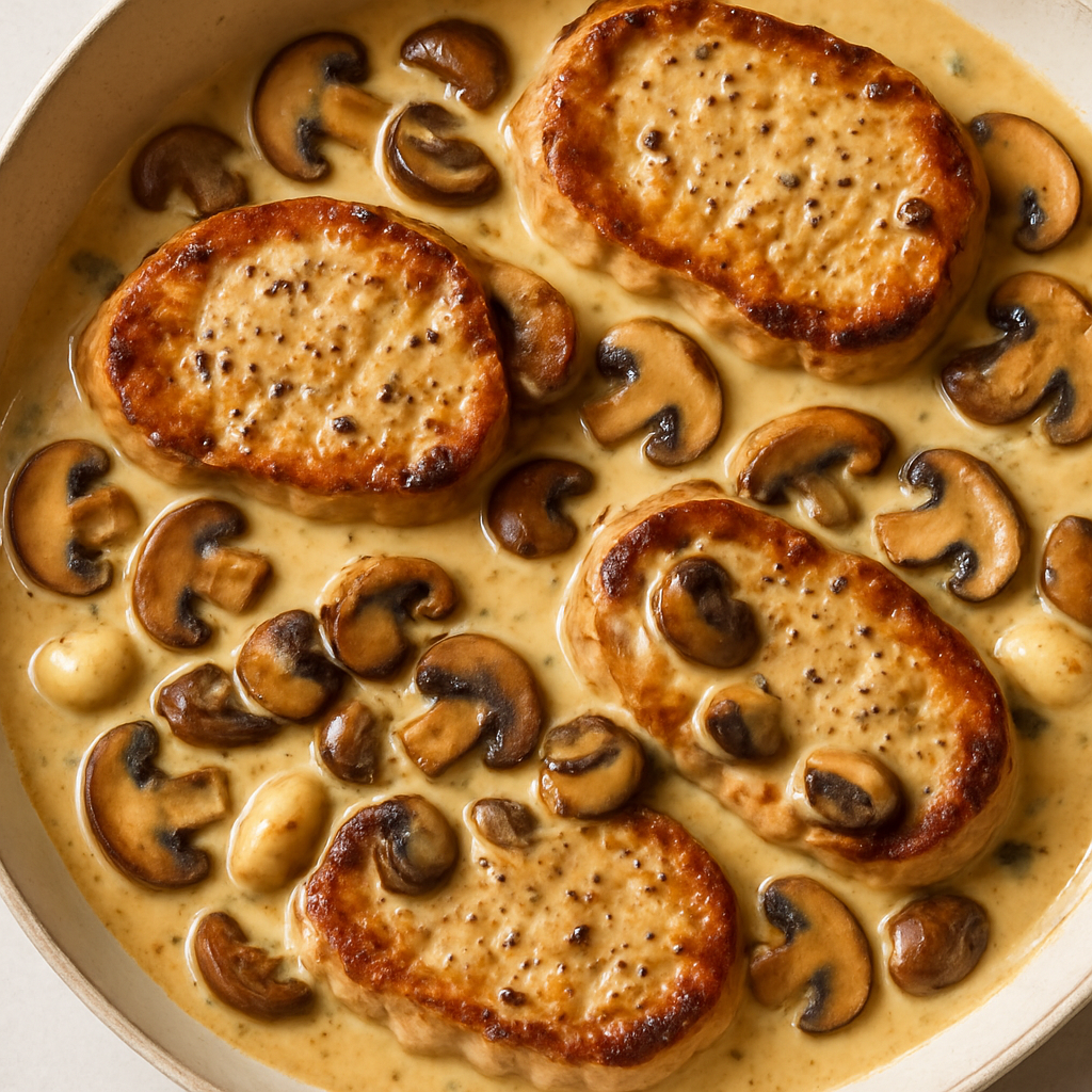 Creamy Garlic Pork Marsala