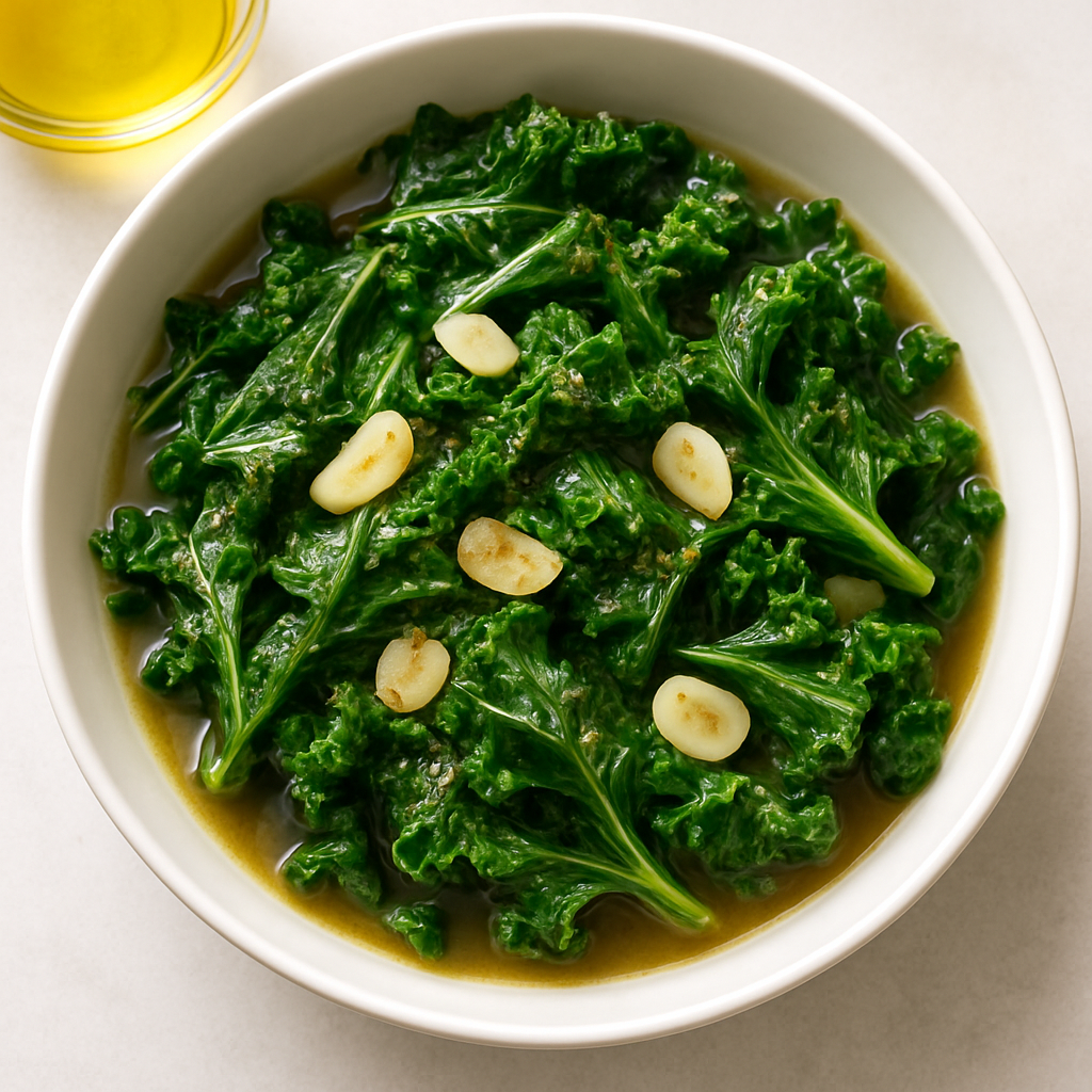 Garlicky Wilted Kale with Nutmeg
