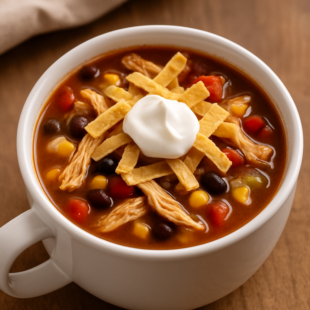 Crockpot Chicken Tortilla Soup