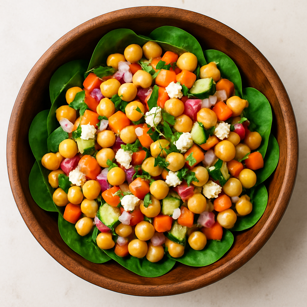Vegetable-Loaded Chickpea Salad