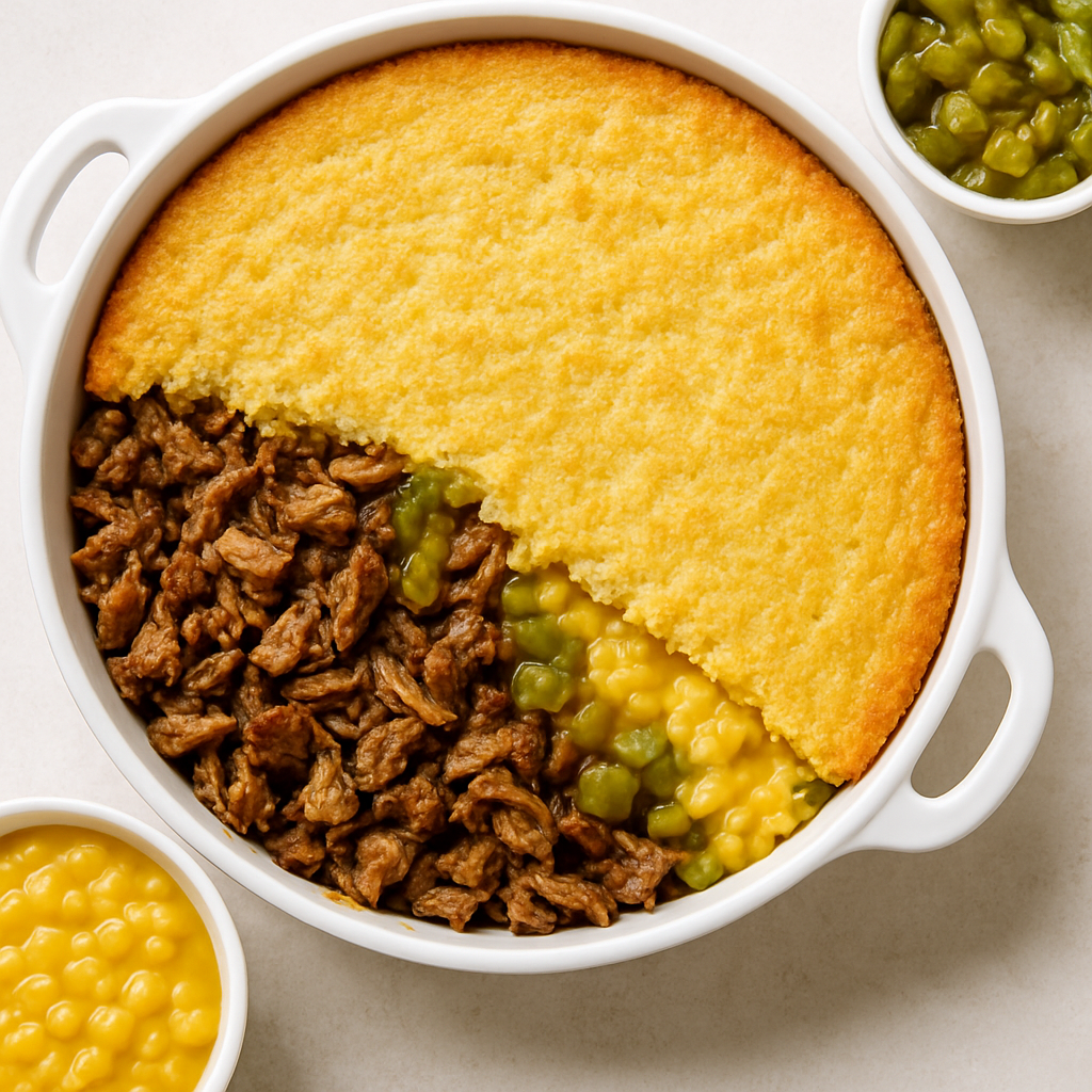 Pastel de Tamale con Carnitas
