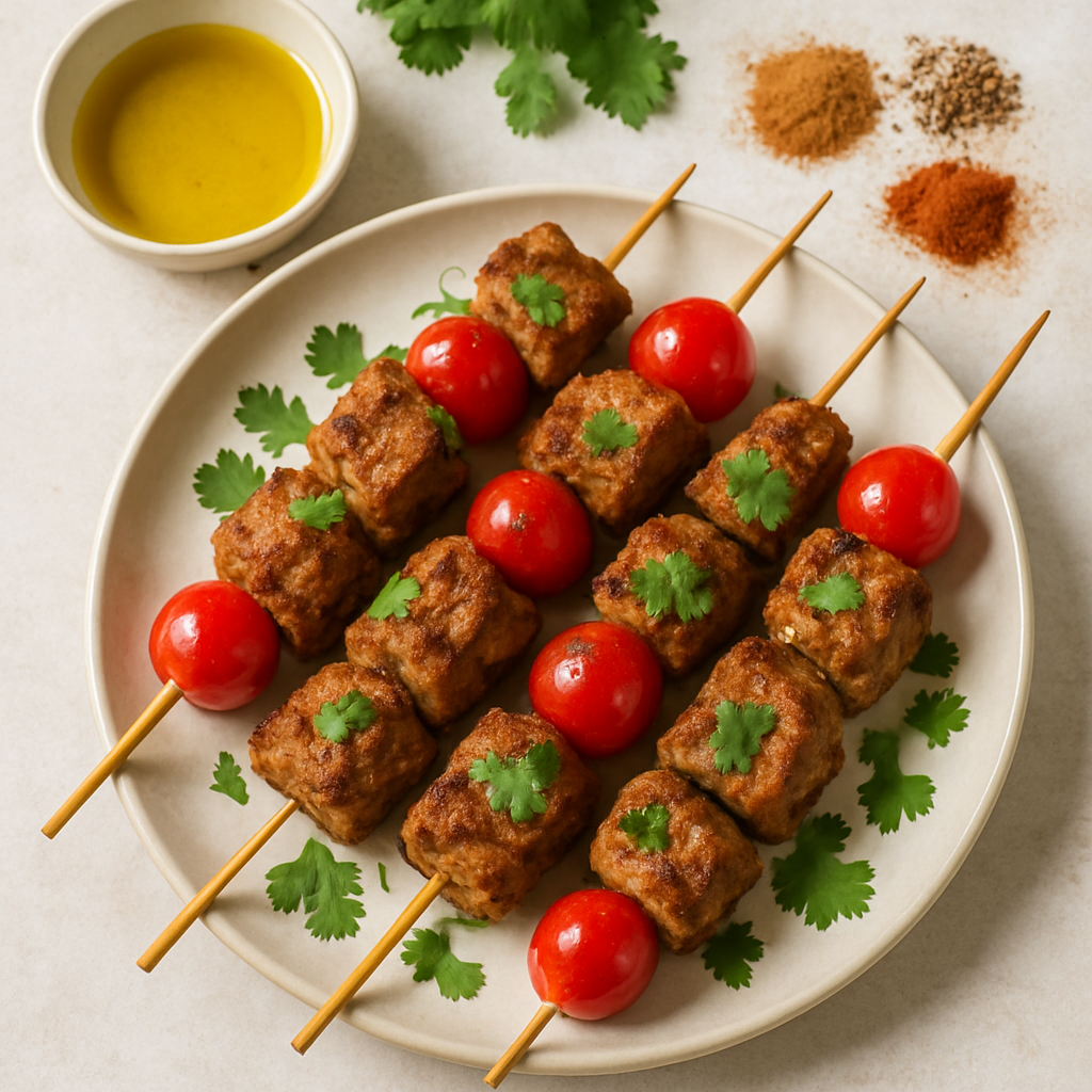 Brochetas de Cerdo Especiadas con Canela