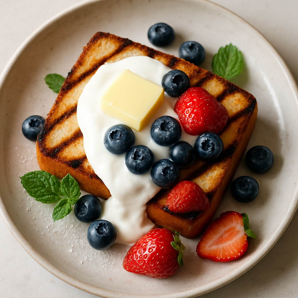 Grilled Poundcake with Berries