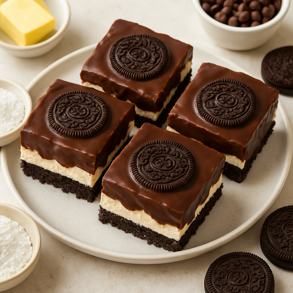 Oreo Fudge Ice Cream Bars