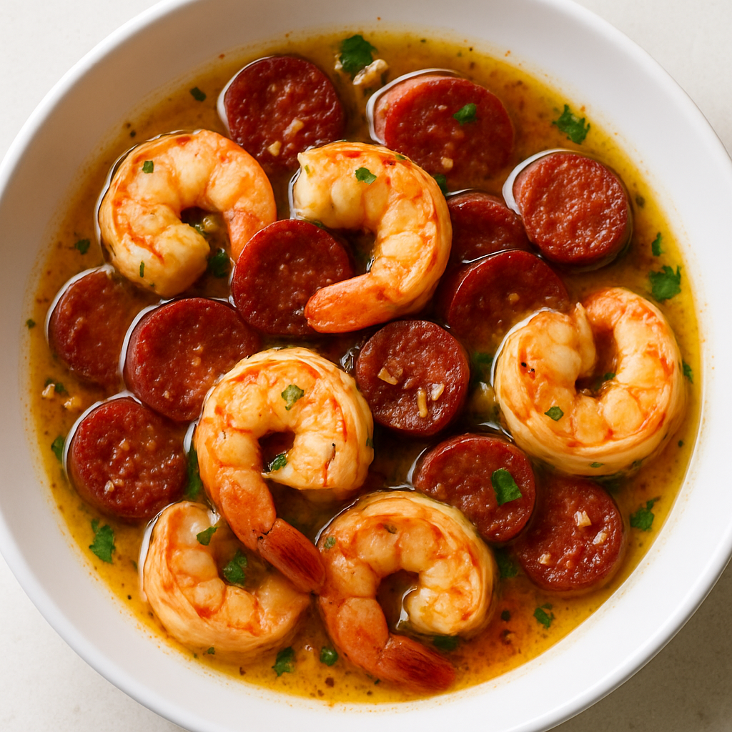 Camarones y Chorizo a la Española