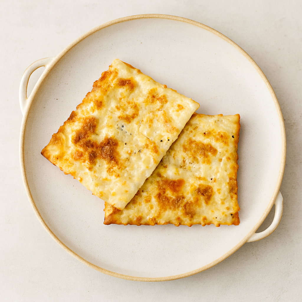 Matzo Brei de Tiras Lunares con Semilla de Amapola y Cebolla