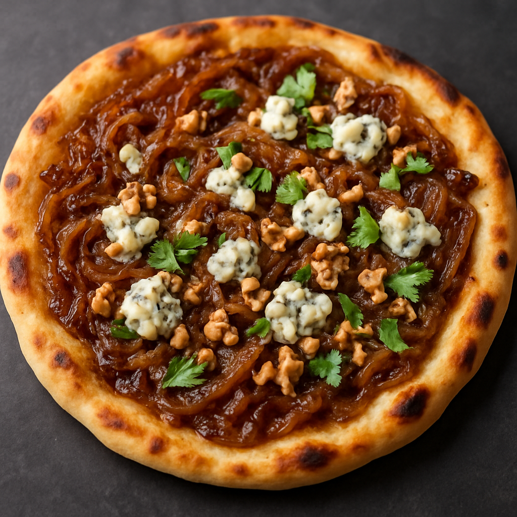 Caramelized-Onion and Gorgonzola Grilled Pizza