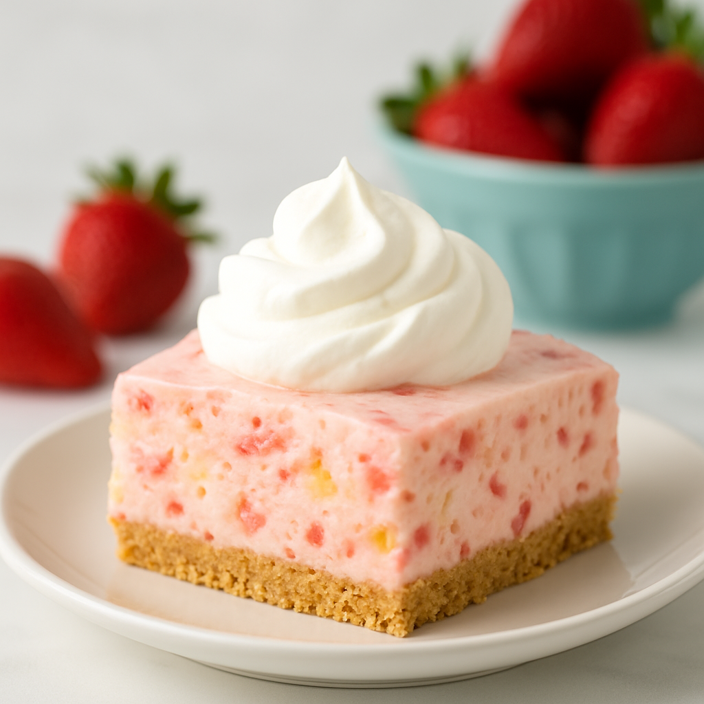 Light Strawberry Pineapple No-Bake Cheesecake
