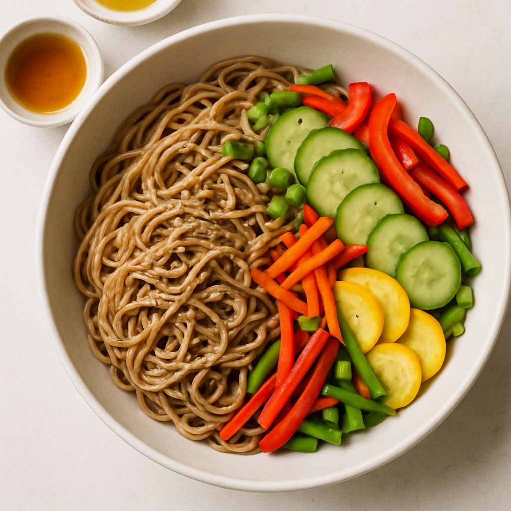 Cold Sesame Noodles with Summer Vegetables