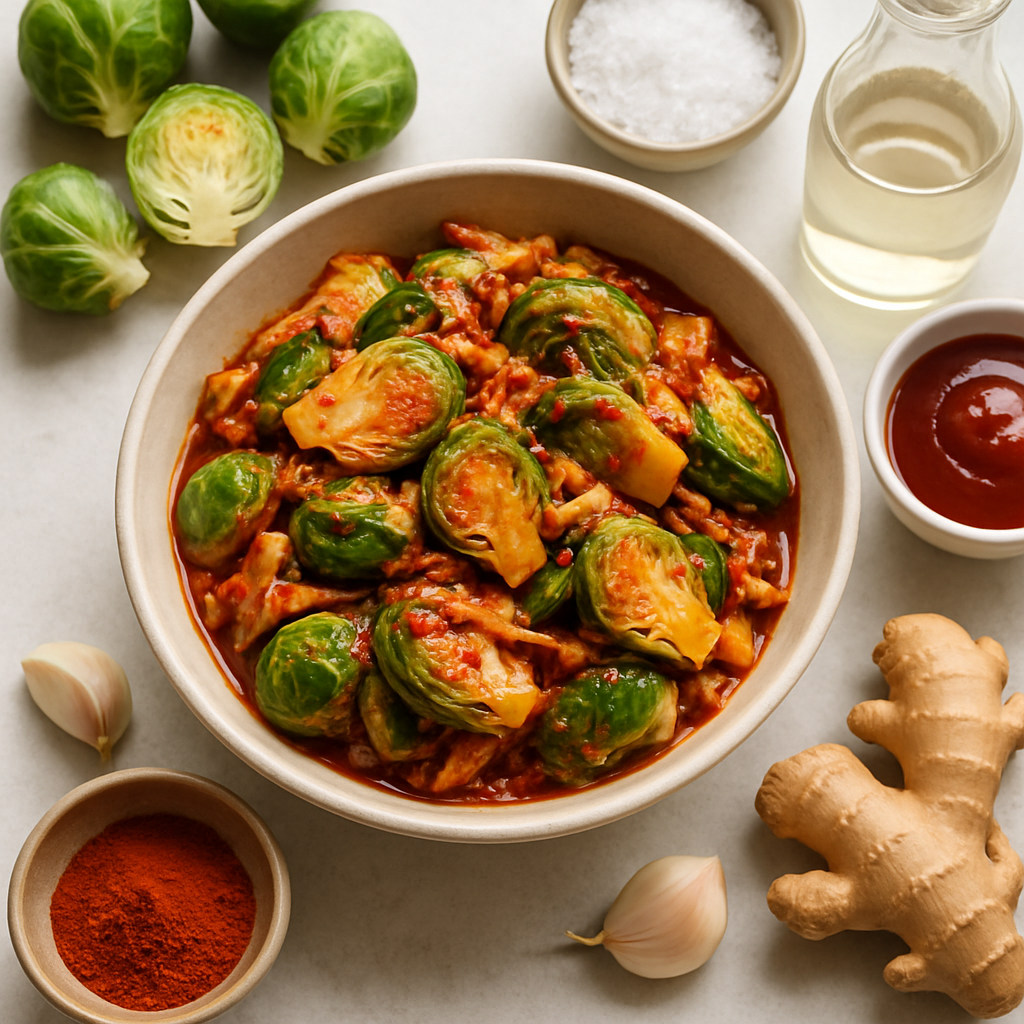 Kimchi de Coles de Bruselas Ahumadas