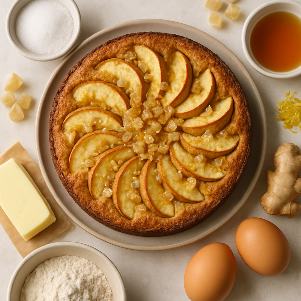 Kuchen: Pastel Alemán de Manzana con Miel y Jengibre